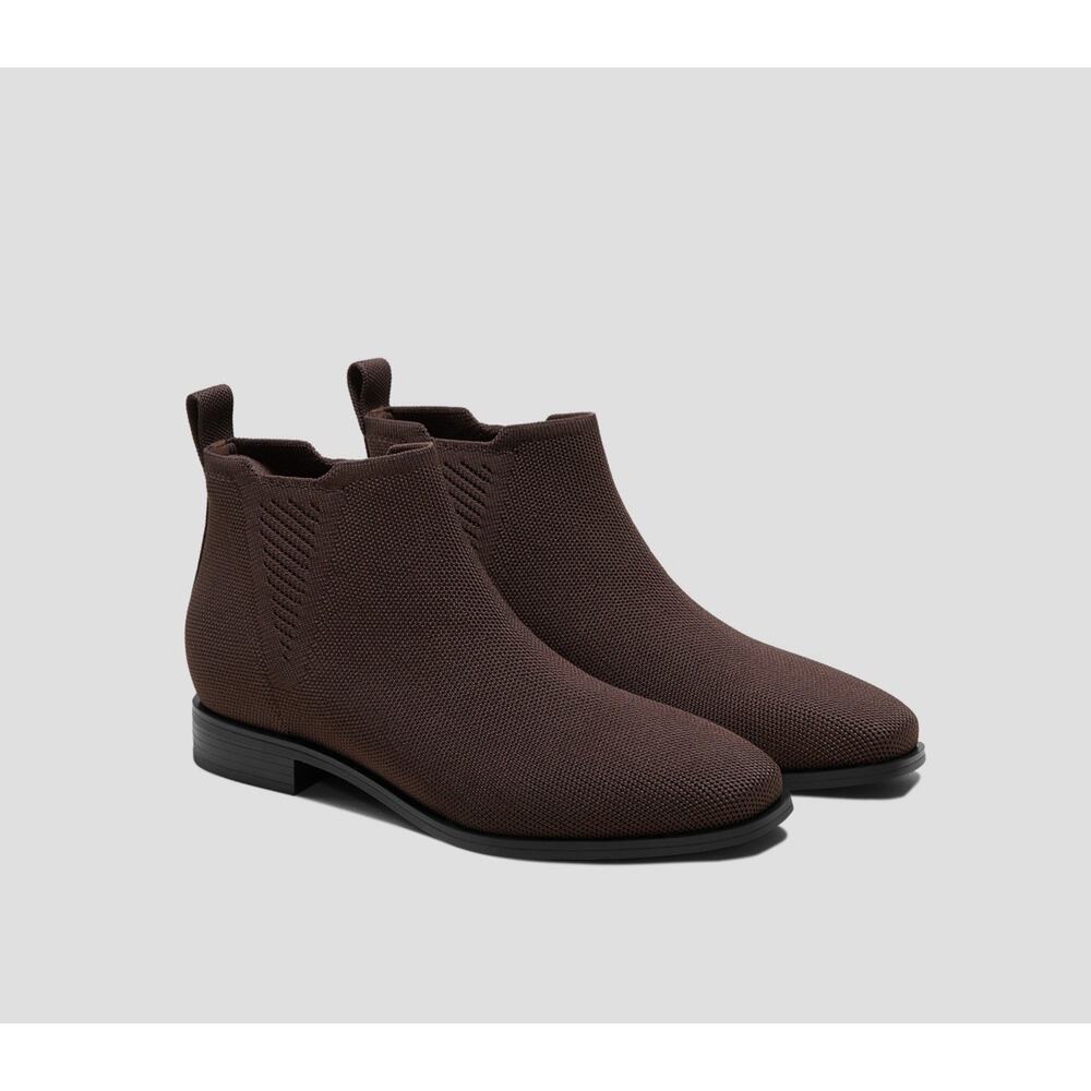 Vivaia Square Toe Slip On Chelsea Boots Ryan Waterproof Brown Size 11 New